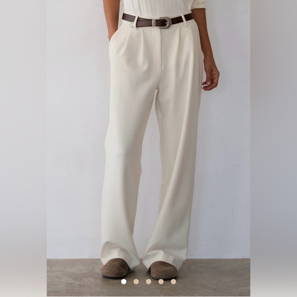 DONNI. Pants - Donni Flannel Pleated Trouser